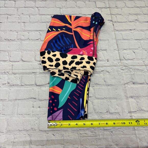 Loony Legs Women Leggings Size XL X-Large Colorful Artsy Tropical D044 -7 - Picture 8 of 16